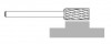 Hartmetallfräser HF 100 A / Ø x H x L = 9.6 x 19 x 64 mm / Schaft-Ø 6 mm / Spezialverzahnung Stahl - VE = 1 Stück