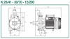 DAB K 30/70 T IE3 Kreiselpumpe mit einem Laufrad - 7200 l/h - Fh 31.8 m - 3.2 bar - 1.2 kW - 400 V