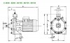 DAB K 90/100 T IE3 Kreiselpumpe mit zwei Laufrädern - 9600 l/h - Fh 83.5 m - 8.3 bar - 5.4 kW - 400 V
