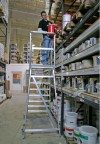 Stabilo® Professional PodestLeiter fahrbar - einseitig begehbar - Alu - Arbeitshöhe bis 3.20 m - 1 x 5 Stufen