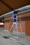 Stabilo® Professional PodestLeiter fahrbar - einseitig begehbar - Alu - Arbeitshöhe bis 3.45 m - 1 x 6 Stufen