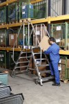 Stabilo® Professional PodestLeiter fahrbar - beidseitig begehbar - Alu - Arbeitshöhe bis 3.45 m - 2 x 6 Stufen