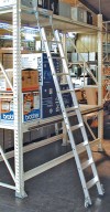 Stabilo® Professional Stufen-RegalLeiter Rundrohr-Schienenanlage - Alu - Arbeitshöhe 2.90 m - 1 x 7 Stufen
