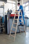 Stabilo® Professional Sprossen-DoppelLeiter - Holz - Arbeitshöhe 3.00 m - 2 x 6 Sprossen
