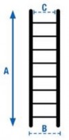 Stabilo® Professional SchachtLeiter, Stahl feuerverzinkt - Länge 1.68 m - Breite 340 mm - 6 Sprossen