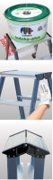 Monto® SePro D® Stufen-DoppelLeiter, eloxiert - Alu - Arbeitshöhe 2.85 m - 2 x 6 Stufen
