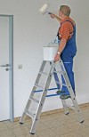 Stabilo® Professional Stufen-DoppelLeiter - Alu - Arbeitshöhe 2.25 m - 2 x 3 Stufen