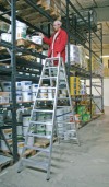 Stabilo® Professional Sprossen-Gelenk-DoppelLeiter - Alu - Arbeitshöhen 3.05 m bis 4.40 m - 2 x 6 Sprossen