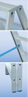 Stabilo® Professional Stufen-DoppelLeiter - Alu - Arbeitshöhe 3.20 m - 2 x 7 Stufen