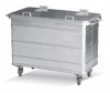 400 Liter Standard Stahlcontainer, 4 Lenkrollen mit einer Bremse