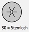 Fiberscheibe CS 565 - Ø 115 x 22 mm / Sternloch, Zirkonkorund, Korn 24 - VE = 100 Stück