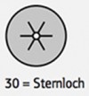 Fiberscheibe CS 565 - Ø 125 x 22 mm / Sternloch, Zirkonkorund, Korn 60 - VE = 100 Stück
