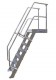 Stabilo® Treppe mit Plattform - Neigung 60° - Stufenbreite 80 cm - Höhe 4.25-4.50 m - 1 x 18 Stufen