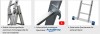 Stabilo® Sprossen-VielzweckLeiter, treppengängig, dreiteilig - Alu - Arbeitshöhen 3.35 m bis 6.05 m - 3 x 8 Sprossen