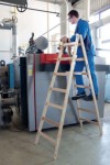 Stabilo® Professional Sprossen-DoppelLeiter - Holz - Arbeitshöhe 4.55 m - 2 x 12 Sprossen