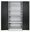 METEC Flügeltürschrank H1950xB920xT420 mm Lichtgrau/Anthrazitgrau