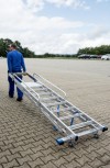 Stabilo® Professional Stufen-StehLeiter, Standplattform & Sicherheitsbügel, fahrbar - Alu - Arbeitshöhe 5.30 m - 1 x 14 Stufen