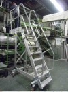 Stabilo® Treppe mit Plattform, fahrbar - Neigung 45° - Stufenbreite 80 cm - Höhe 3.23-3.44 m - 1 x 16 Stufen