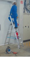 Stabilo® Professional Stufen-StehLeiter, fahrbar - Alu - Arbeitshöhe 4.80 m - 1 x 12 Stufen