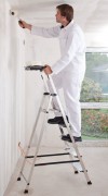 Monto® Secury® Stufen-StehLeiter mit MultiGrip®-System - Alu - Arbeitshöhe 2.85 m - 1 x 4 Stufen