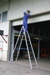 Stabilo® Professional Sprossen-DoppelLeiter - Alu - Arbeitshöhe 3.30 m - 2 x 7 Sprossen