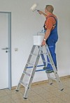 Stabilo® Professional Stufen-DoppelLeiter - Alu - Arbeitshöhe 2.95 m - 2 x 6 Stufen