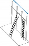 Stabilo® Professional Stufen-RegalLeiter Rundrohr-Schienenanlage - Alu - Arbeitshöhe 2.70 m - 1 x 6 Stufen