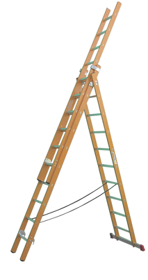 GFK-Mehrzweckleiter, 3-teilig, Typ 114