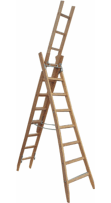 Holz-Mehrzweckleitern 3-teilig, Typ 445