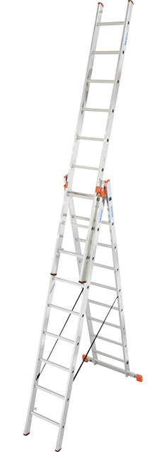 Monto® Tribilo® Sprossen-VielzweckLeitern dreiteilig - Aluminium