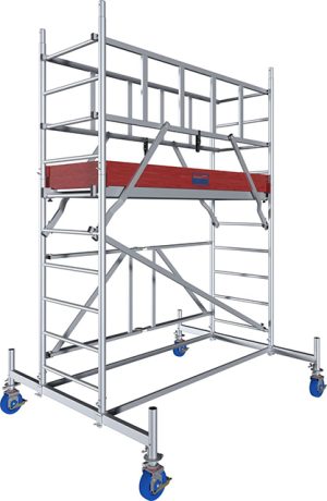 Monto® ProTec®XS-System Alu-Faltgerüst, fahrbar