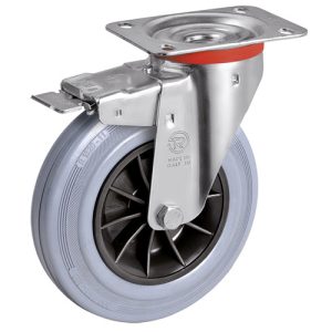 Ø 200mm Lenkrollen (grau) mit Kunststofffelgen TK bis 180kg