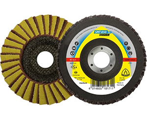 Vlies-Kombi-Mopteller SMT 850 plus Special - Ø 115-125 x 22.23 mm - Gewölbt 12° / Glasgewebe - Edelstahl