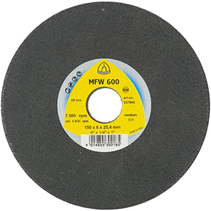 Vliesscheiben MFW 600 - Ø x Breite x Bohrung 125-150 x 3-6 x 22-25.4 mm - SiC - Metall