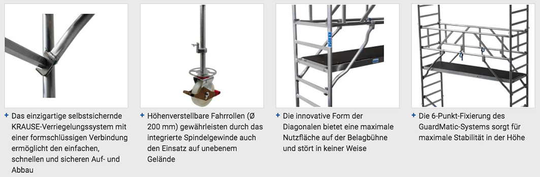 Stabilo® Fahrgerüst-Serie 1000 - Arbeitshöhe bis 6.30 m - Feldlänge 2.50 m – Bild 3