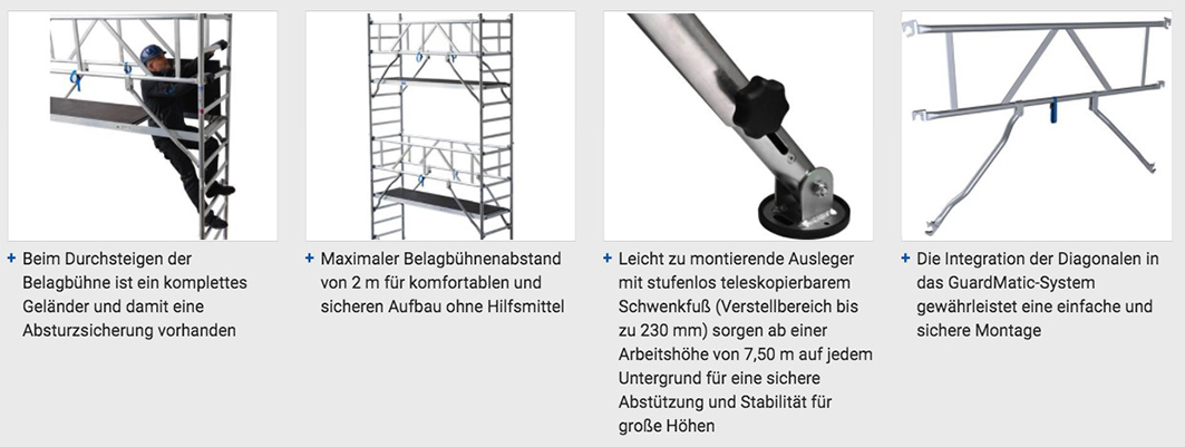 Stabilo® Fahrgerüst-Serie 100 - Arbeitshöhe bis 8.50 m - Feldlänge 2.50 m – Bild 4