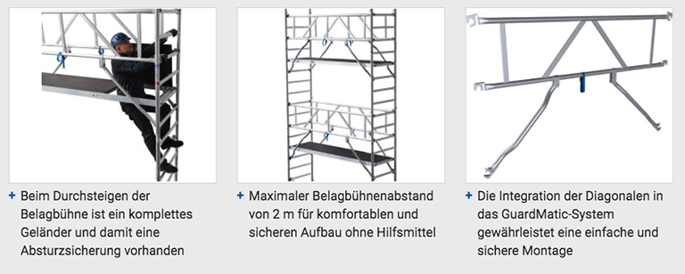 Stabilo® Fahrgerüst-Serie 100 - Arbeitshöhe bis 4.50 m - Feldlänge 2.50 m – Bild 4