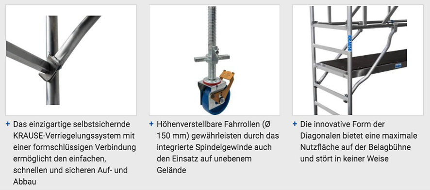 Stabilo® Fahrgerüst-Serie 10 - Arbeitshöhe bis 11.40 m - Feldlänge 2.50 m – Bild 3