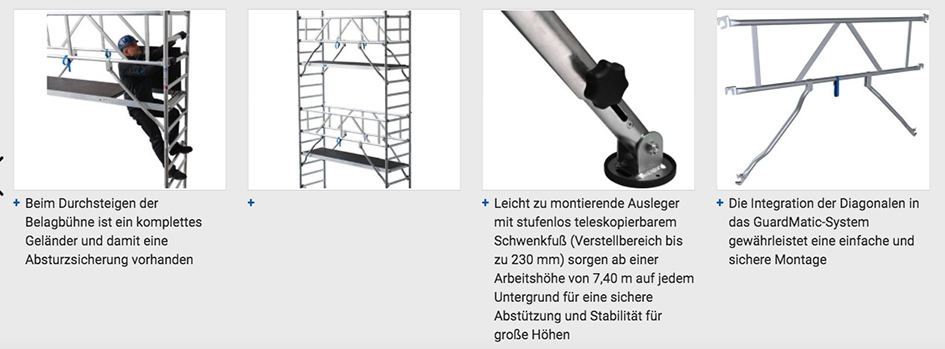 Stabilo® Fahrgerüst-Serie 10 - Arbeitshöhe bis 8.40 m - Feldlänge 2.50 m – Bild 4