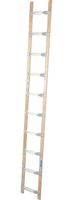 Stabilo® Professional DachLeiter - Aluminium/Holz - Länge 2.80 m - 10 Sprossen