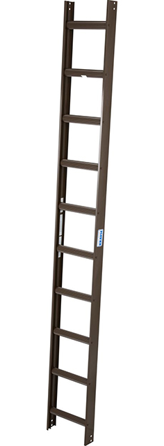 Stabilo® Professional KaminkehrerLeiter - Aluminium, braun - Länge 2.80 m - 10 Sprossen