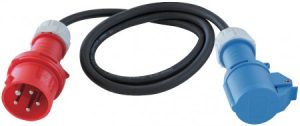 Adapterleitung mit CEE-Stecker & CEE-Kupplung, IP44 - 1.5 m / 3 x 2.5 mm² / 230 V/16 A