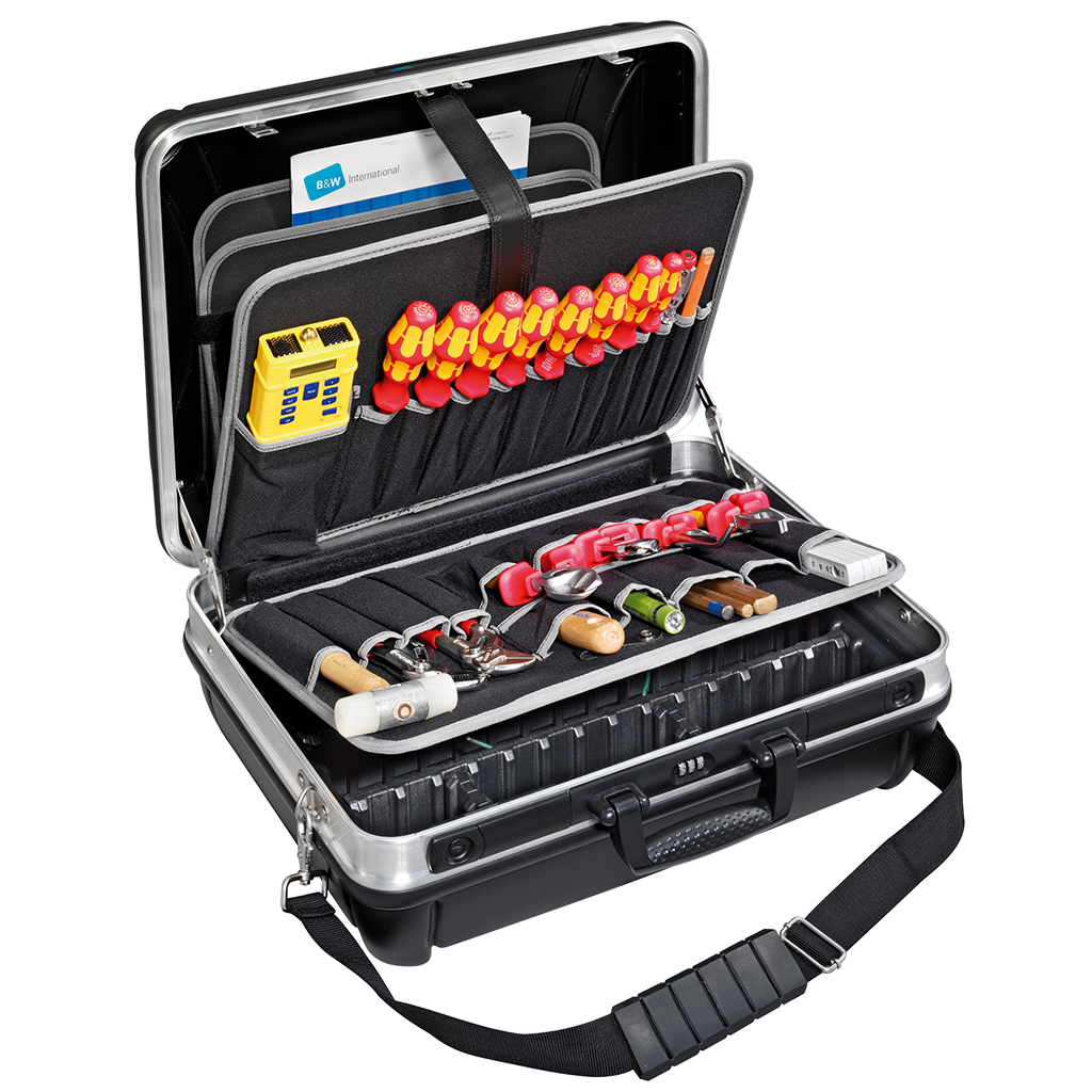 B&W shark 115.03/POCKETS HDPE-Werkzeugkoffer 34 L Volumen, schwarz (leer) – Bild 6