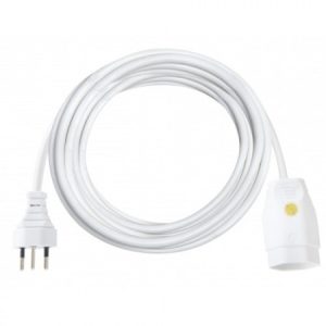 Verlängerungskabel 3-polig IP20, Stecker T12, Kupplung T13 - Länge 3 m / 3 x 1.0 mm² / 230 V / 10 A - weiss - VE = 4 Stück