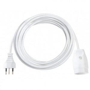 Verlängerungskabel 3-polig IP20, Stecker T12, Kupplung T13 - Länge 10 m / 3 x 1.5 mm² / 230 V / 10 A - weiss - VE = 2 Stück