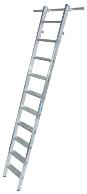 Stabilo® Professional Stufen-RegalLeiter, einhängbar - Alu - 2 Paar Einhängehaken - Arbeitshöhe 3.60 m - 1 x 10 Stufen
