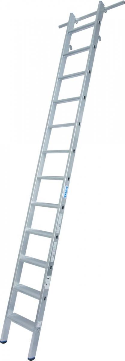 Stabilo® Professional Stufen-RegalLeiter, einhängbar - Alu - 2 Paar Einhängehaken - Arbeitshöhe 4.10 m - 1 x 12 Stufen
