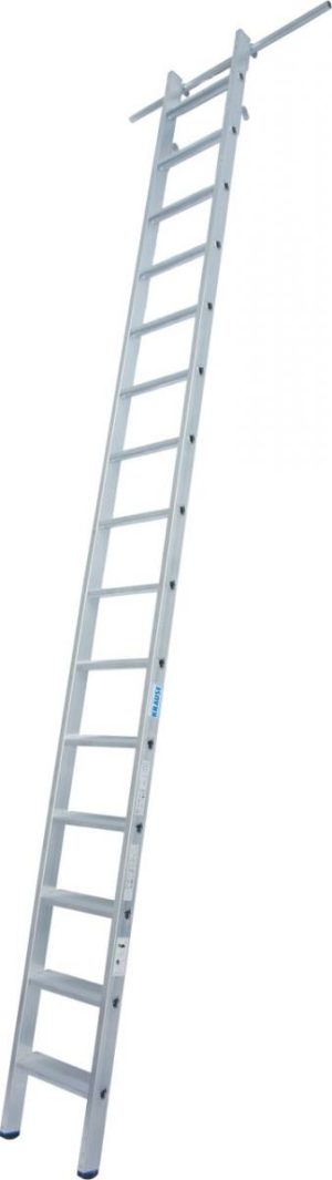 Stabilo® Professional Stufen-RegalLeiter, einhängbar - Alu - 2 Paar Einhängehaken - Arbeitshöhe 4.80 m - 1 x 15 Stufen