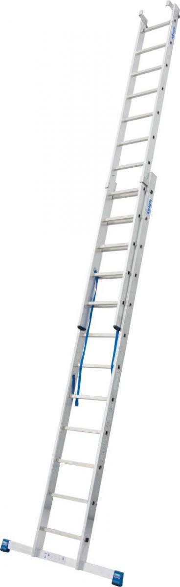Stabilo® Sprossen-VielzweckLeiter, mit Wandlaufrollen, dreiteilig - Alu - Arbeitshöhen 4.40 m bis 9.30 m - 3 x 12 Sprossen – Bild 2