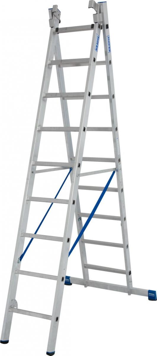 Stabilo® Sprossen-VielzweckLeiter, treppengängig, dreiteilig - Alu - Arbeitshöhen 3.60 m bis 6.85 m - 3 x 9 Sprossen – Bild 6
